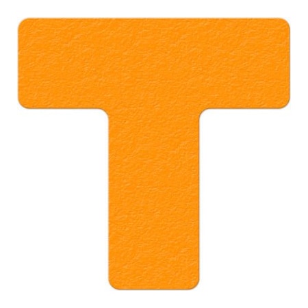 Top Tape And Label. Floor Marking Tape, Orange, T Shape, 25/Pkg., LM130N